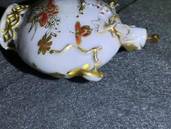 A Chinese iron red and gilt snuff bottle, Yongzheng/Qianlong
